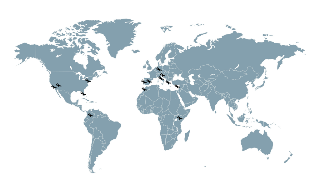 Destination Travel World Map Cerimonia Events und Hochzeiten